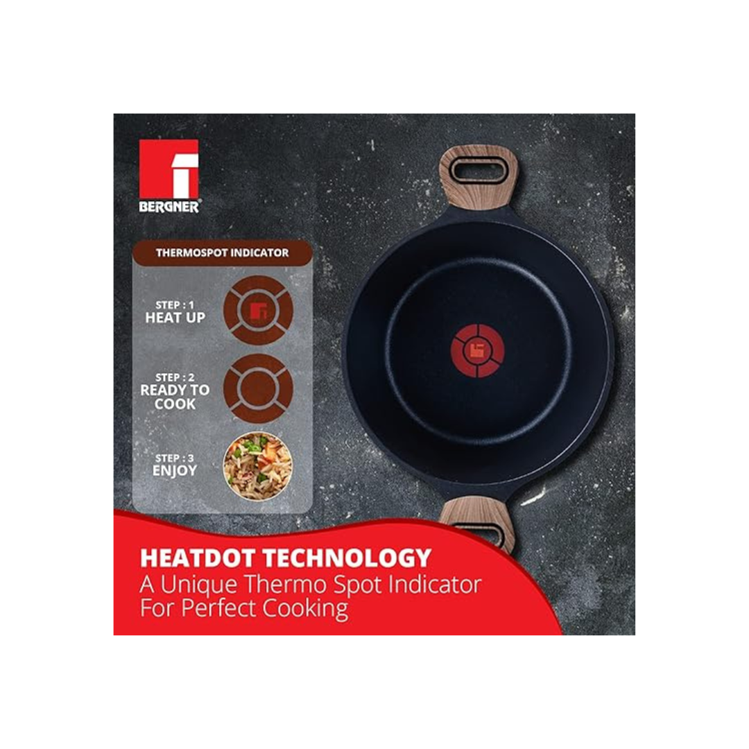 BERGNER Ultimate Non-Stick Casserole with Glass Lid | 24 cm | 3.8L |