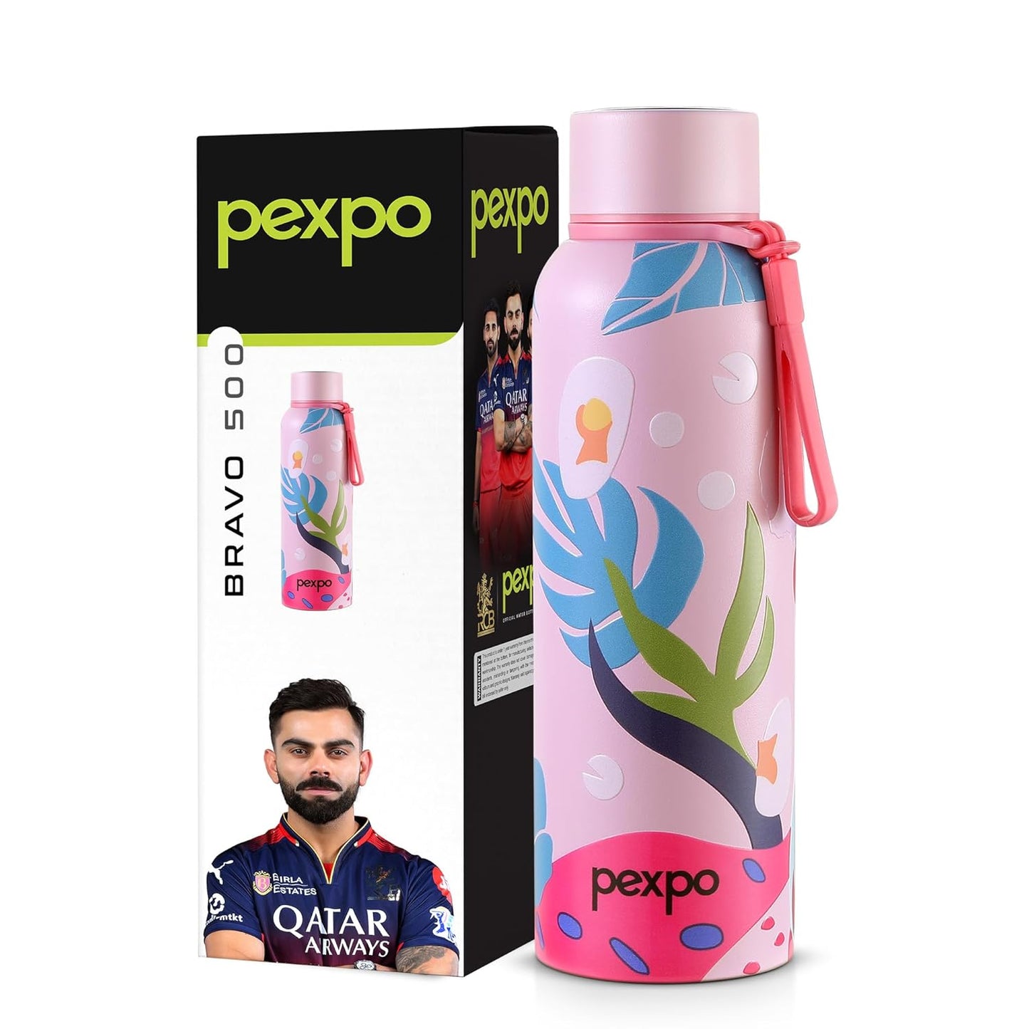 Pexpo Bravo Water Bottle | Hot and Cold Flask | ISI Certified Steel Bottle | 700ml |