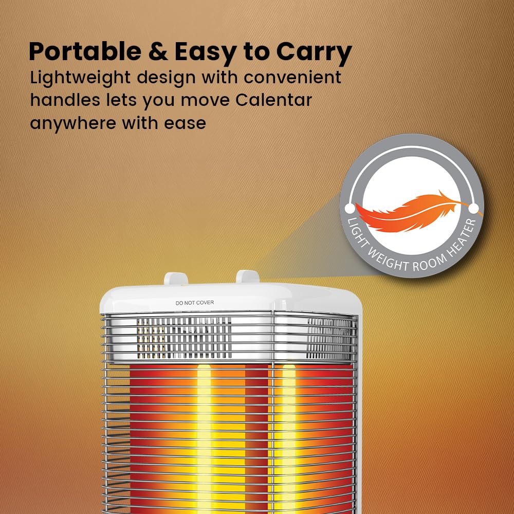 Havells Calenter | 1050 Watt | Room Heater | 3 Carbon Heating Tube | 3 Heat Setting