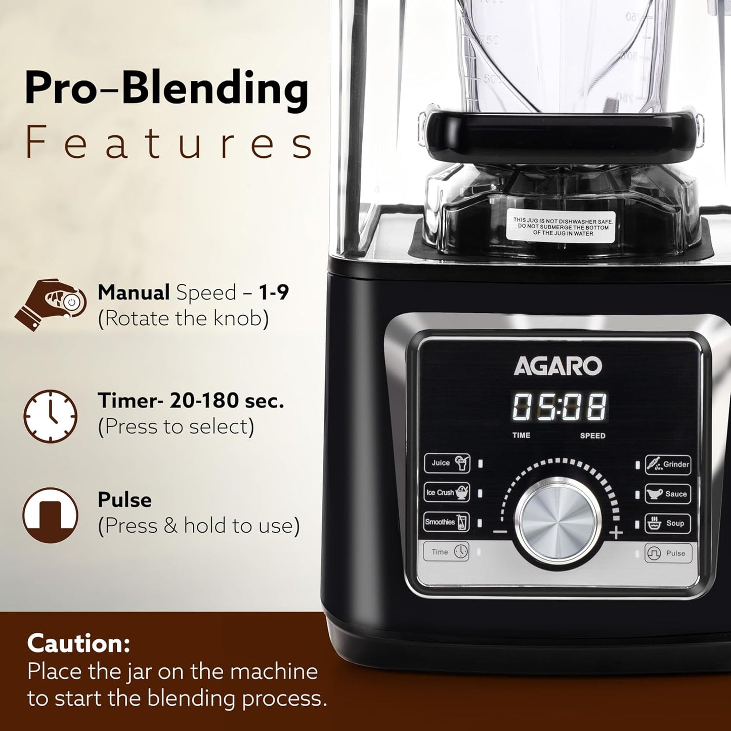 Buy Agaro Imperial Professional Blender | 2200W | 2.5L | Black |