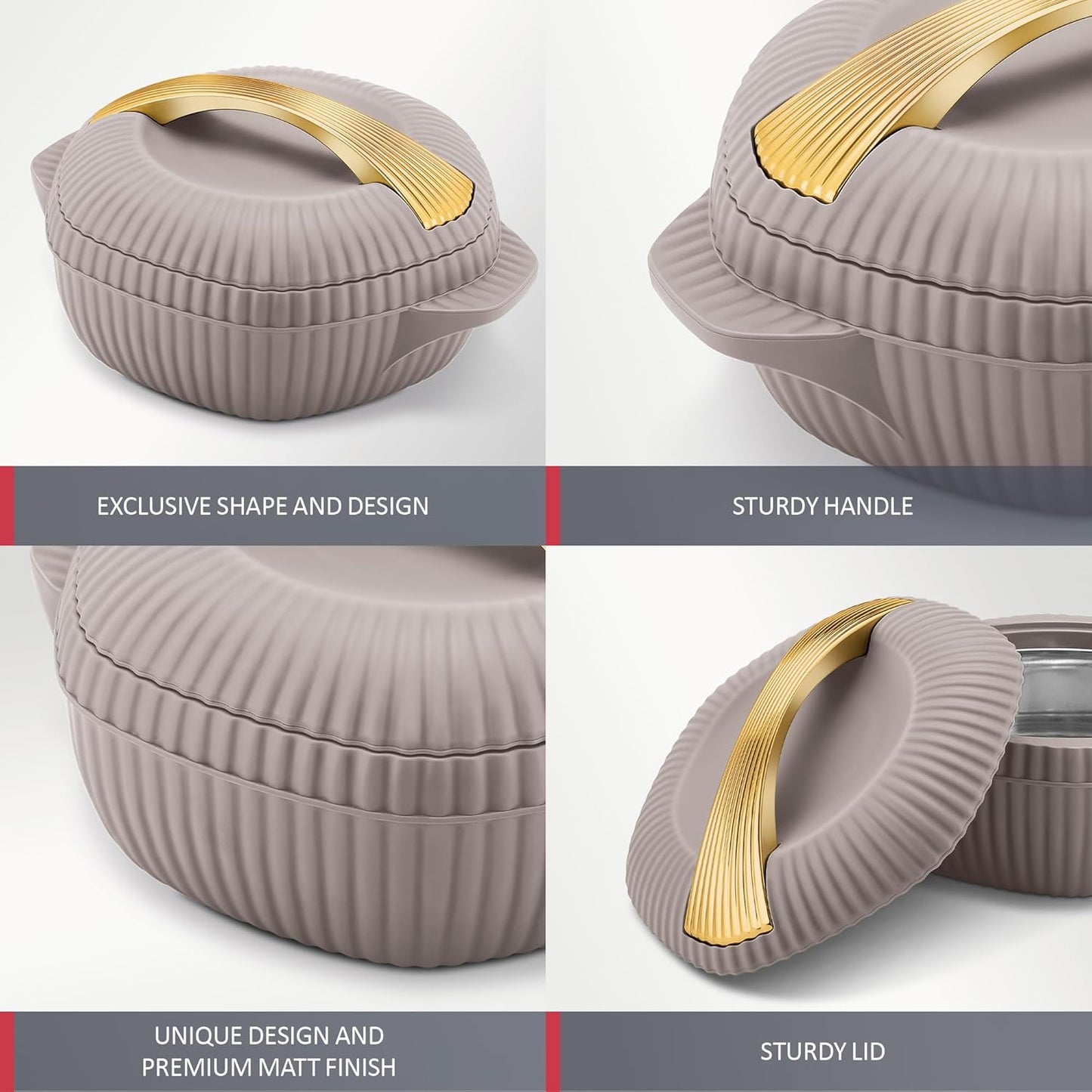 MILTON plastic Oyster 2000 PU Insulated Casserole | Hot & Cold | Easy to Carry |