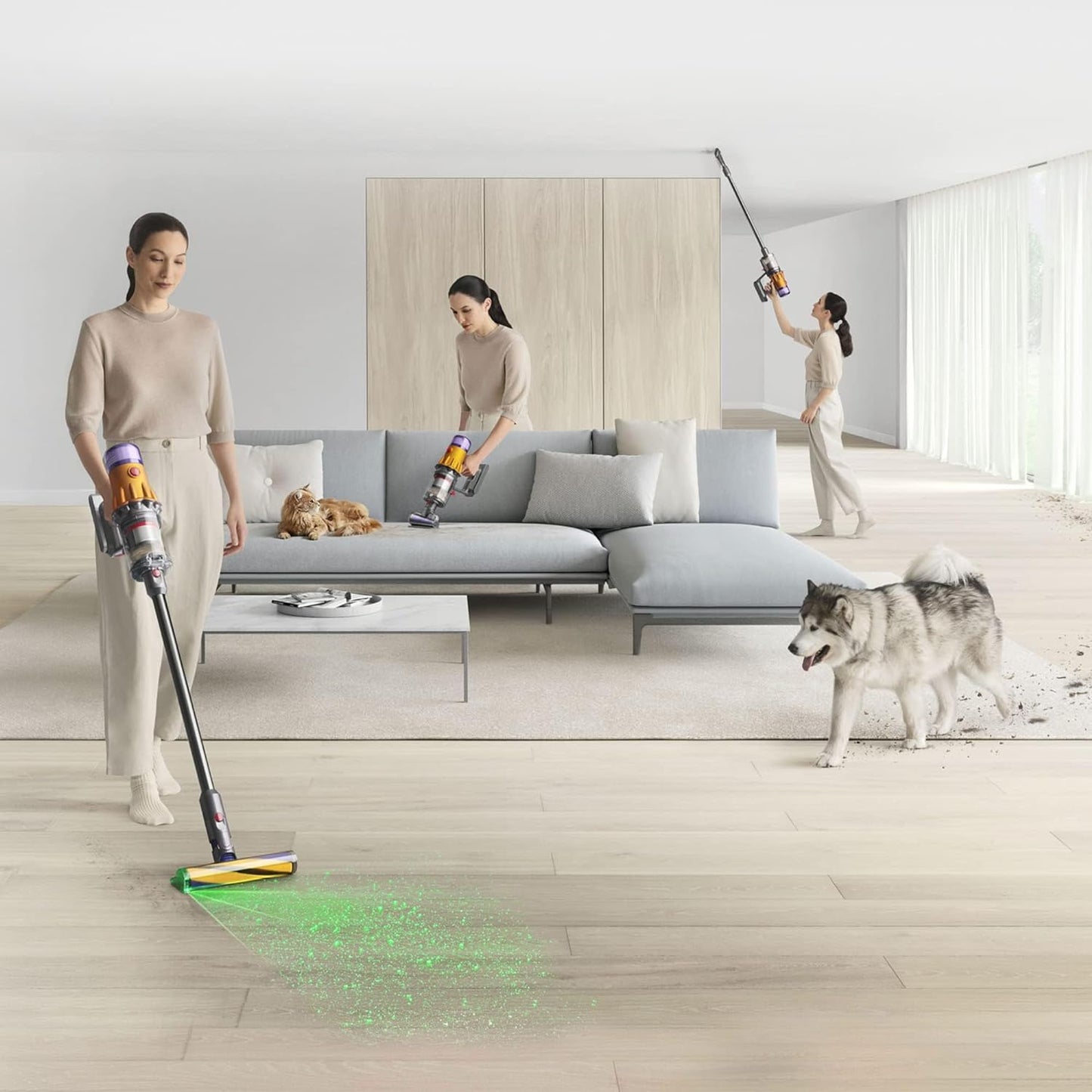 Dyson V12 Detect Slim Absolute Vacuum Cleaner | Yellow/Iron/Nickel |