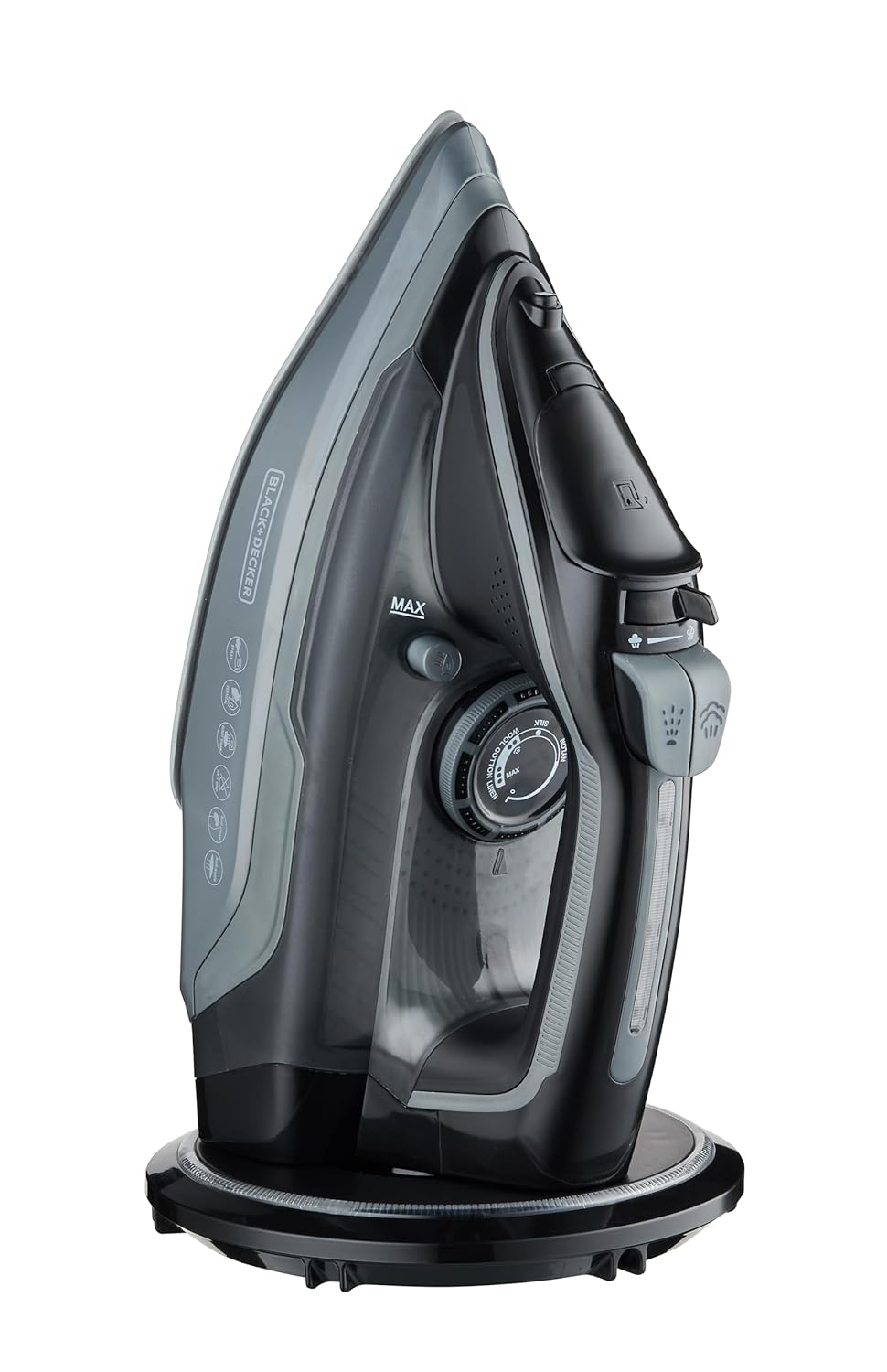 Black+Decker 2200-Watt Cordless Steam Iron Press | Black+Grey | Auto-shut off |