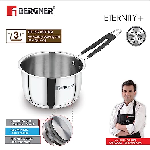 Buy Bergner Eternity Stainless Steel Saucepan |FREE DELIVERY |