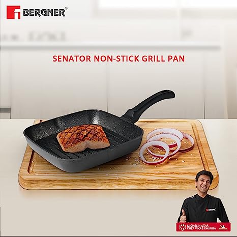 Bergner Senator Non Stick Square Grill Pan |24cm |
