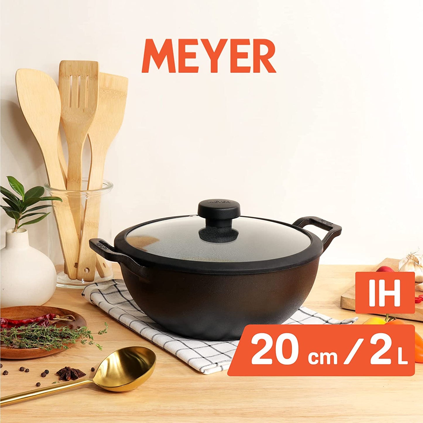 Meyer Pre Seasoned Cast Iron Kadai