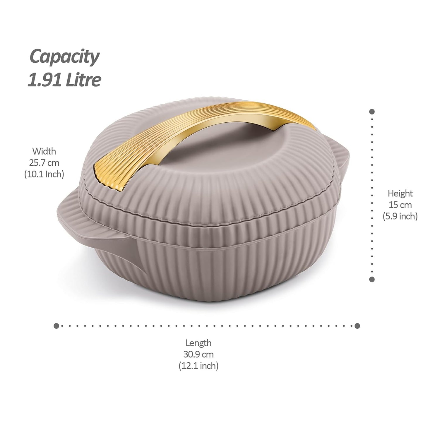 MILTON plastic Oyster 2000 PU Insulated Casserole | Hot & Cold | Easy to Carry |