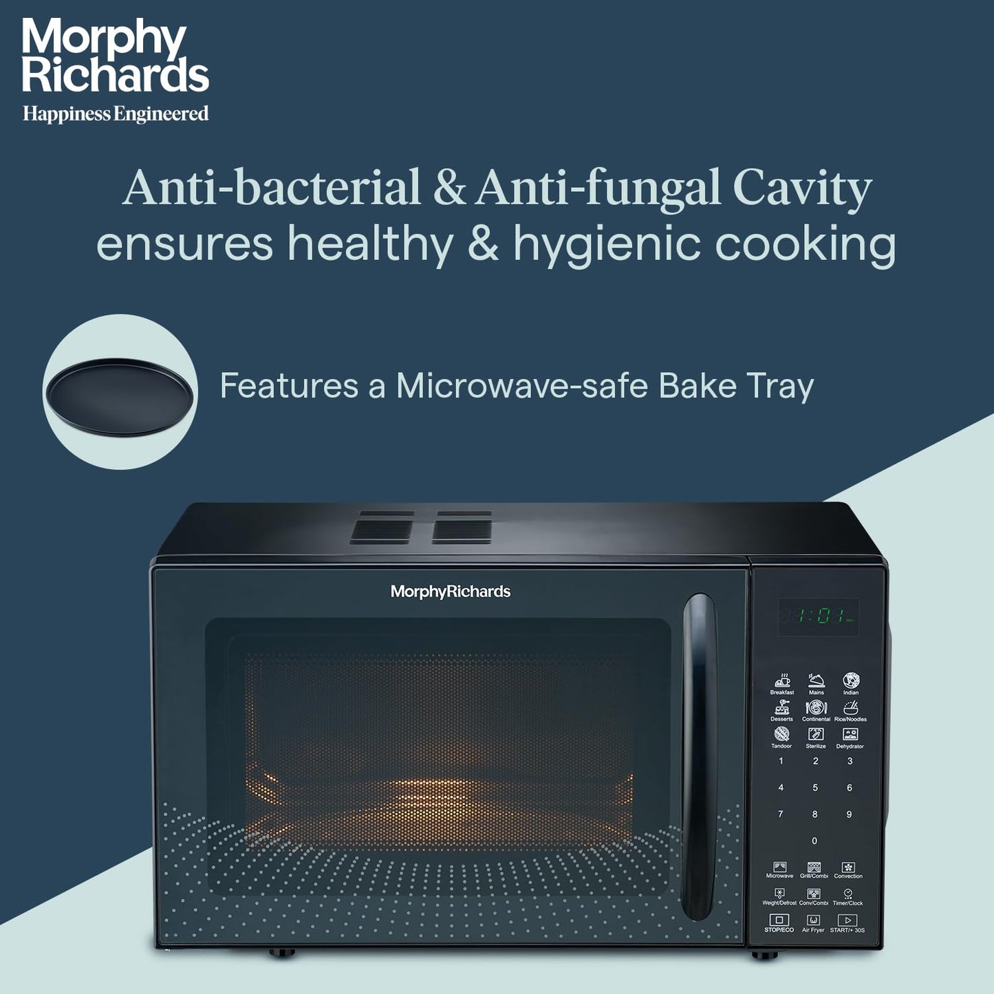 Morphy Richards Air 23Cgad Convection Microwave Oven | 23 Litre | Black |
