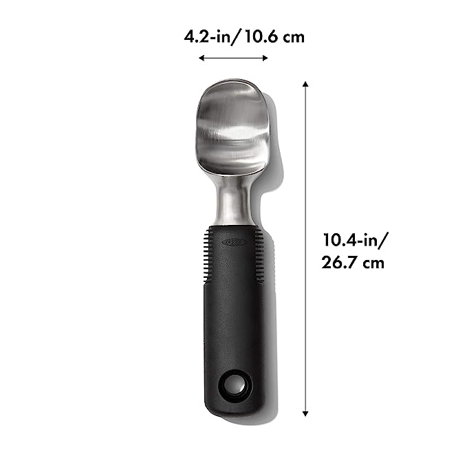 OXO GG Classic Swipe Stainless Steel Ice Cream Scoop | Black |