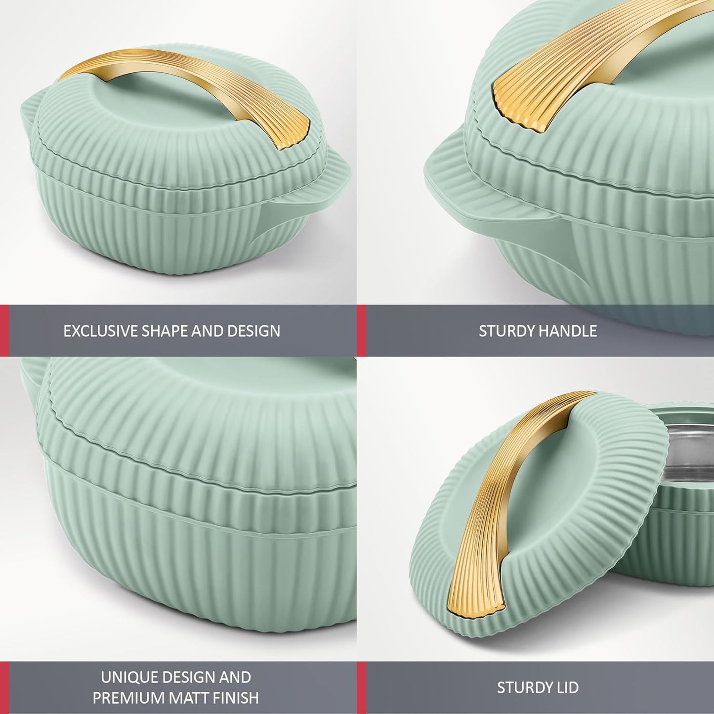 MILTON plastic Oyster 1500 Insulated Casserole | Hot & Cold | Easy to Store |
