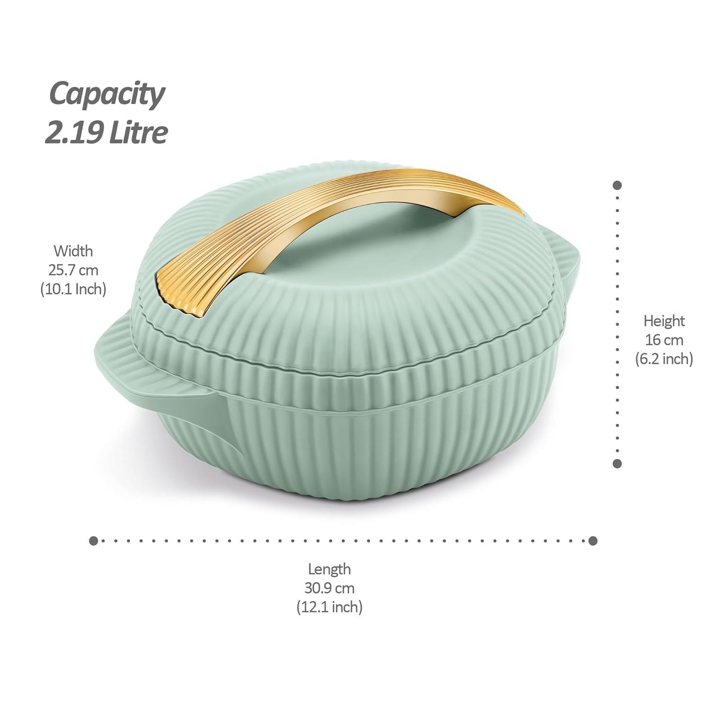 MILTON plastic Oyster 2500 Insulated Casserole | Hot & Cold | Easy to Store |