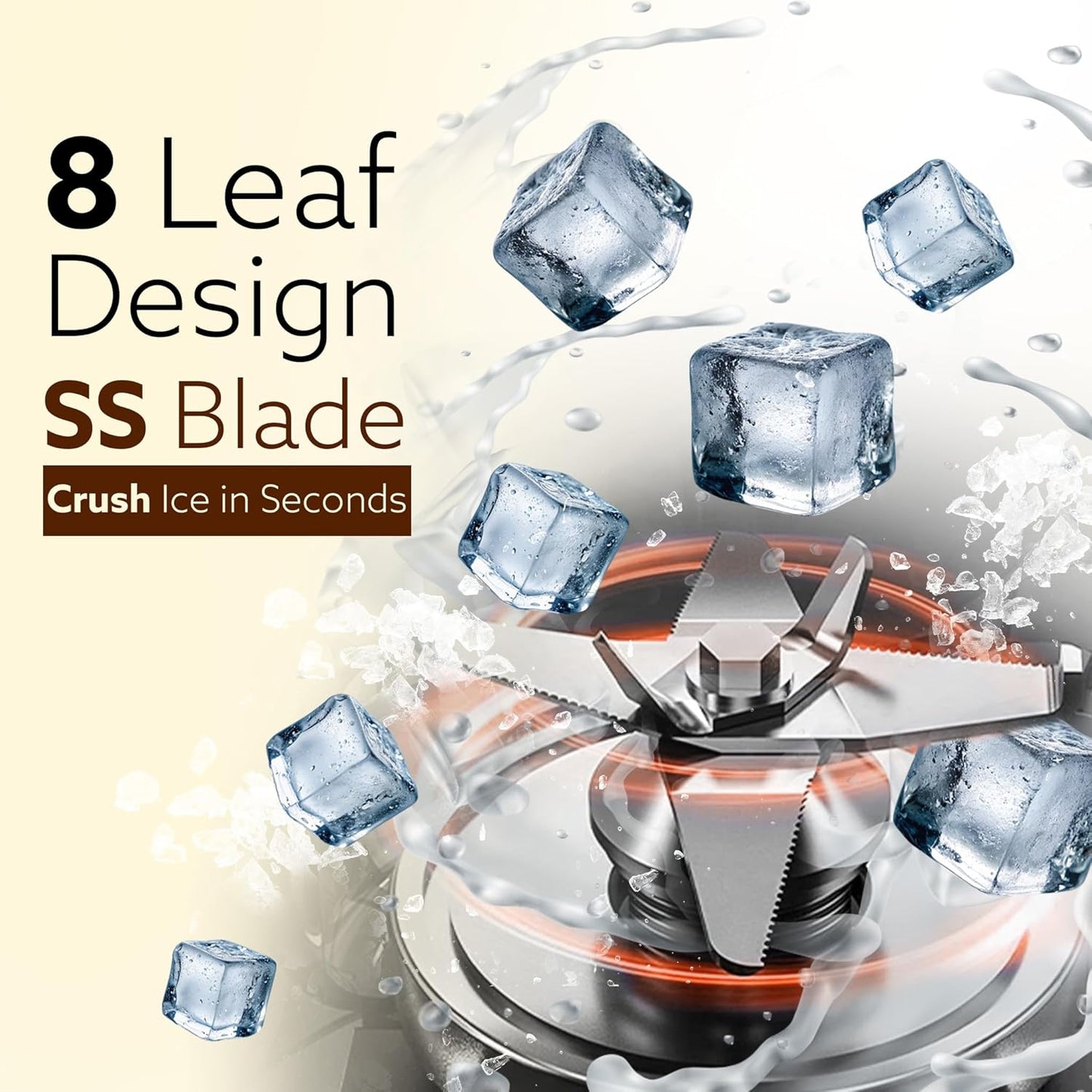 Agaro Grand Professional Blender | 2000W | 2 L | 8 Leaf SS Blade | Black |