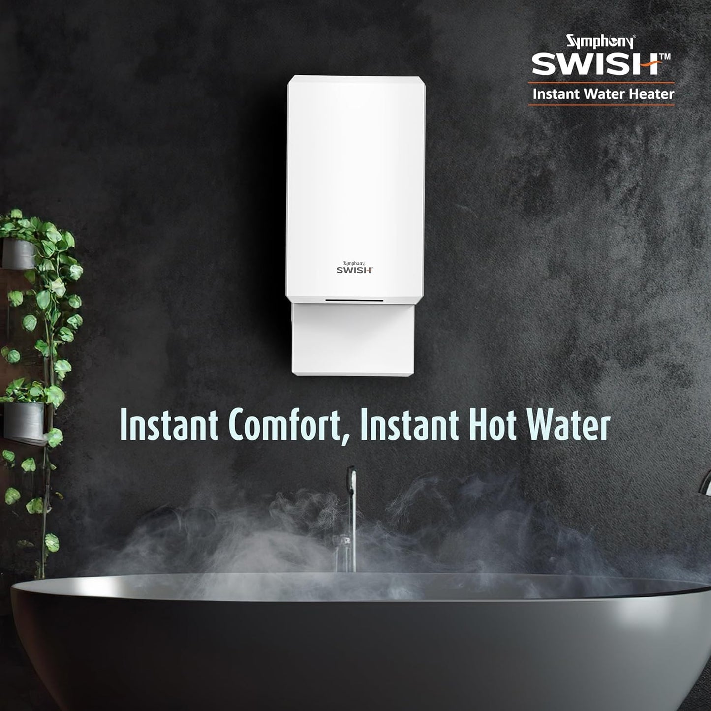 Symphony Swish | 3Litre | Instant Water Geyser | 3KW Heating