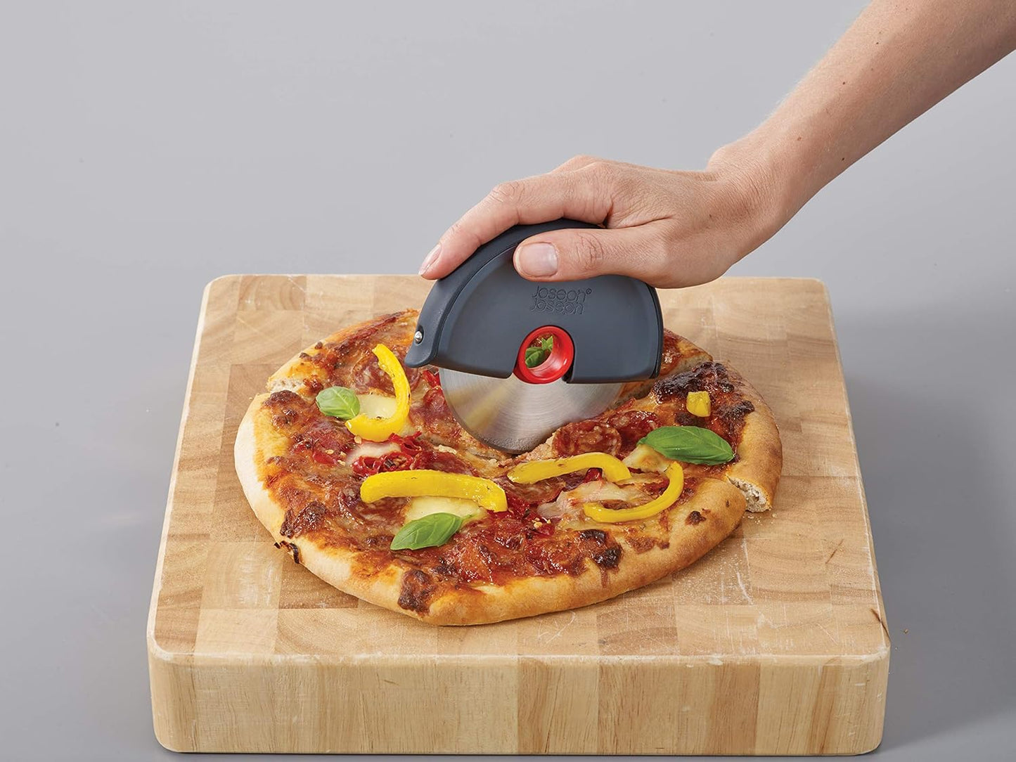 Joseph Joseph Disc Easy Clean Pizza Wheel | Grey/Red |