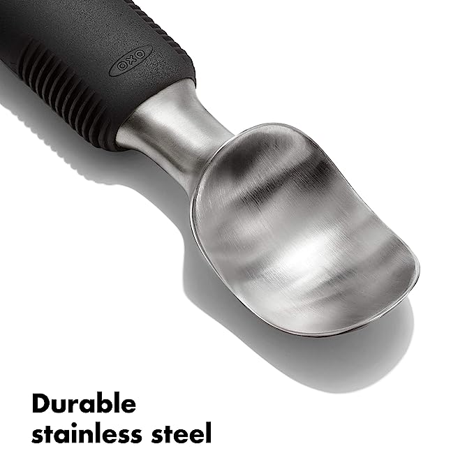 OXO GG Classic Swipe Stainless Steel Ice Cream Scoop | Black |