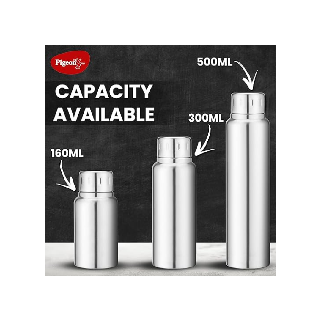 Pigeon Trivia Stainless Steel Vacuum Bottle | Silver |
