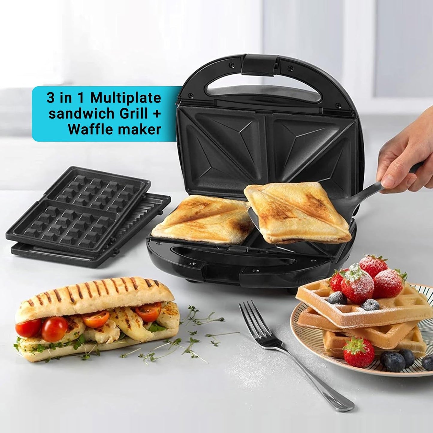 Buy Black + Decker 3-in-1 Multi-plate Sandwich Maker | 750 Watt |