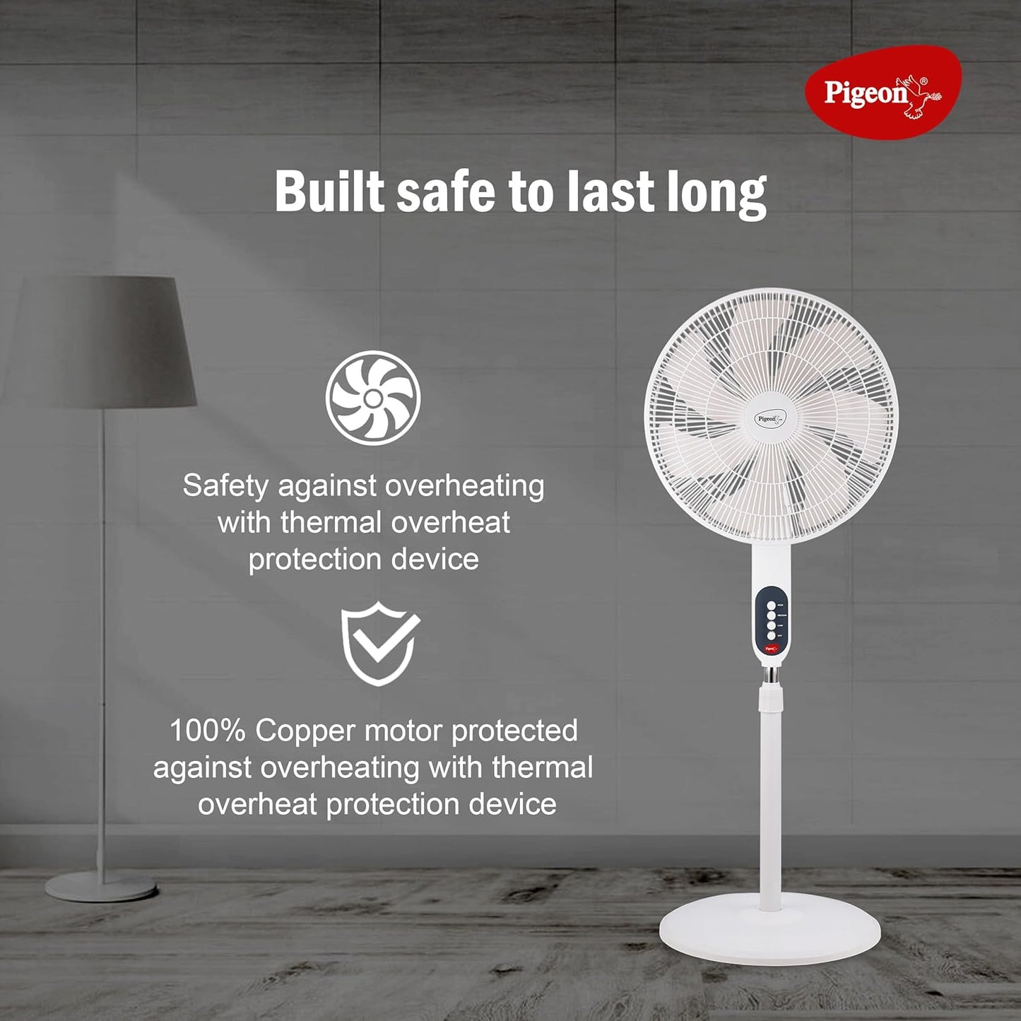 Pigeon Fantastic Pedestal Fan for Home & Office | High Speed Airflow | 7 Blades |