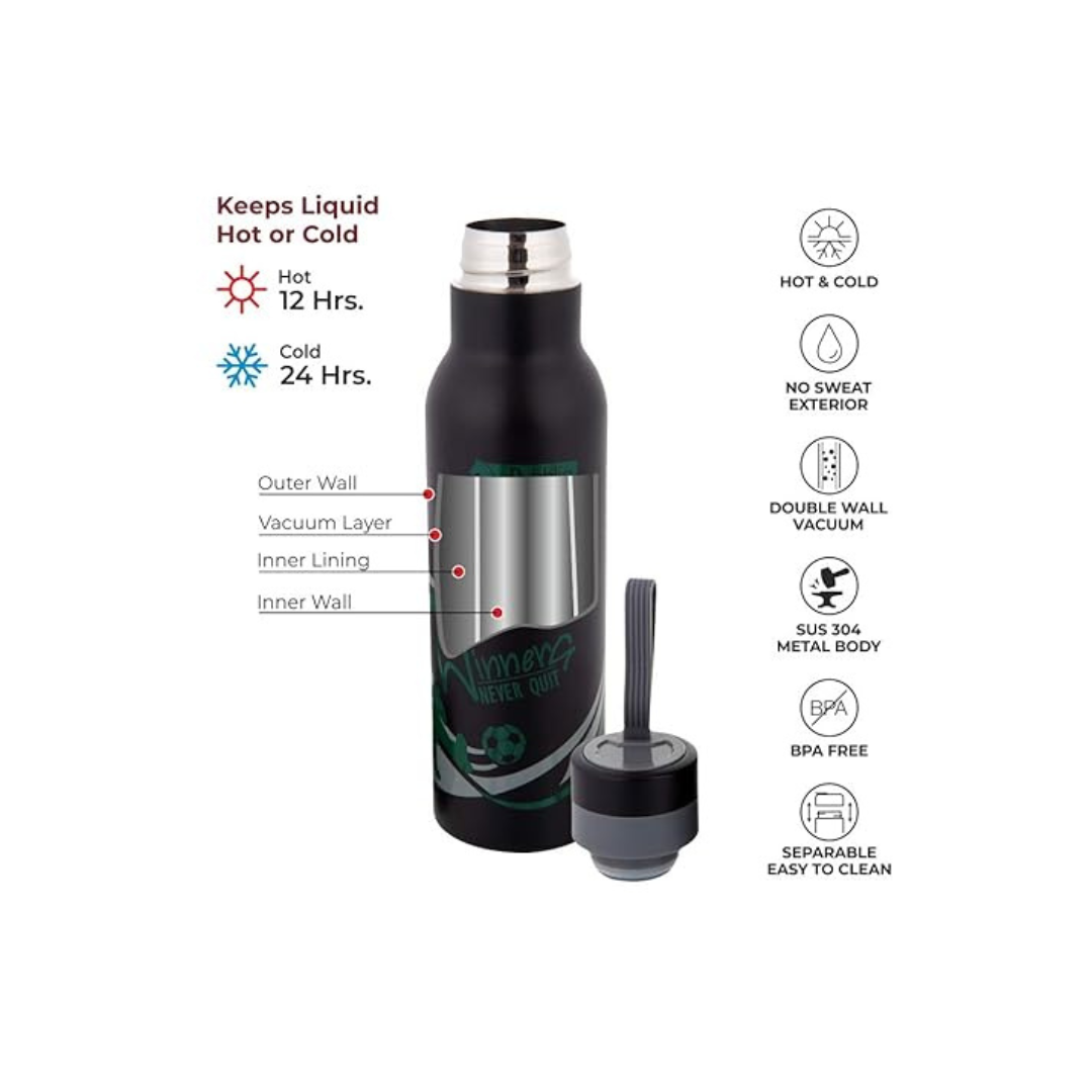 Dubblin Champ Stainless Steel Water Bottle | Green | 500ml |