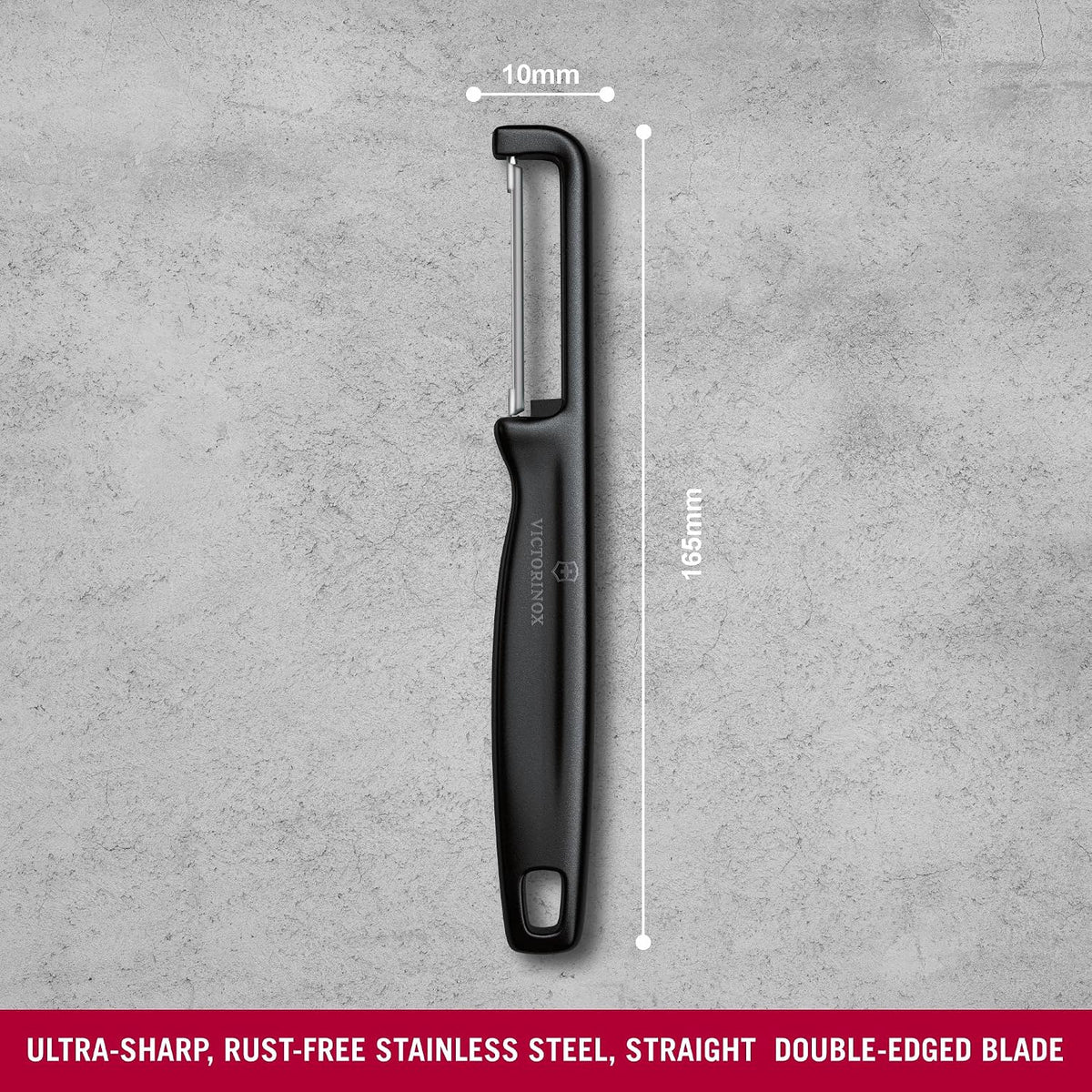 Victorinox Swiss Made Stainless Steel | Swiss Classic Iota Peeler | Straight Double-Edge Peeler |