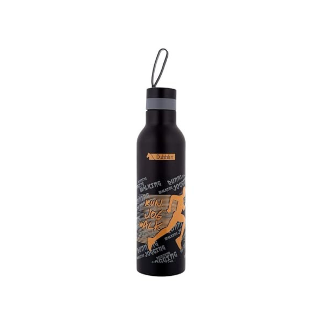 Dubblin Champ Stainless Steel Water Bottle |Orange | 500ml |