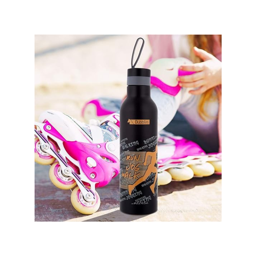 Dubblin Champ Stainless Steel Water Bottle |Orange | 500ml |
