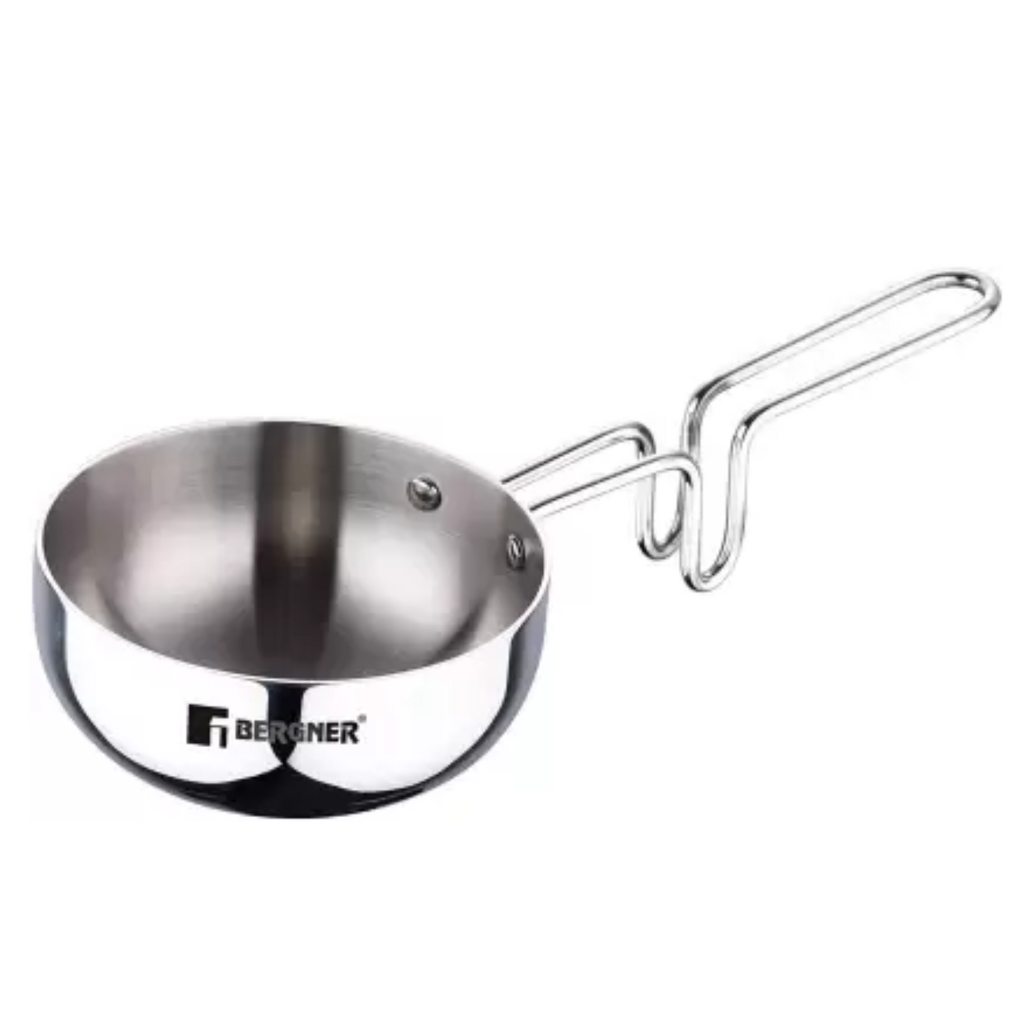 Bergner Argent Triply Stainless Steel Tadka Pan | 12cm, Silver |