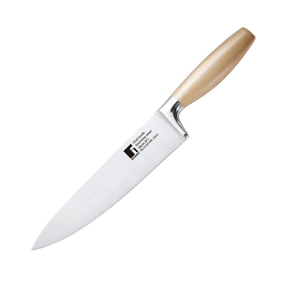 Bergner Cento Stainless Steel Knife Set, 4-Pieces, 1 Chef Knife, 1 Utility Knife, 1 Paring Knife