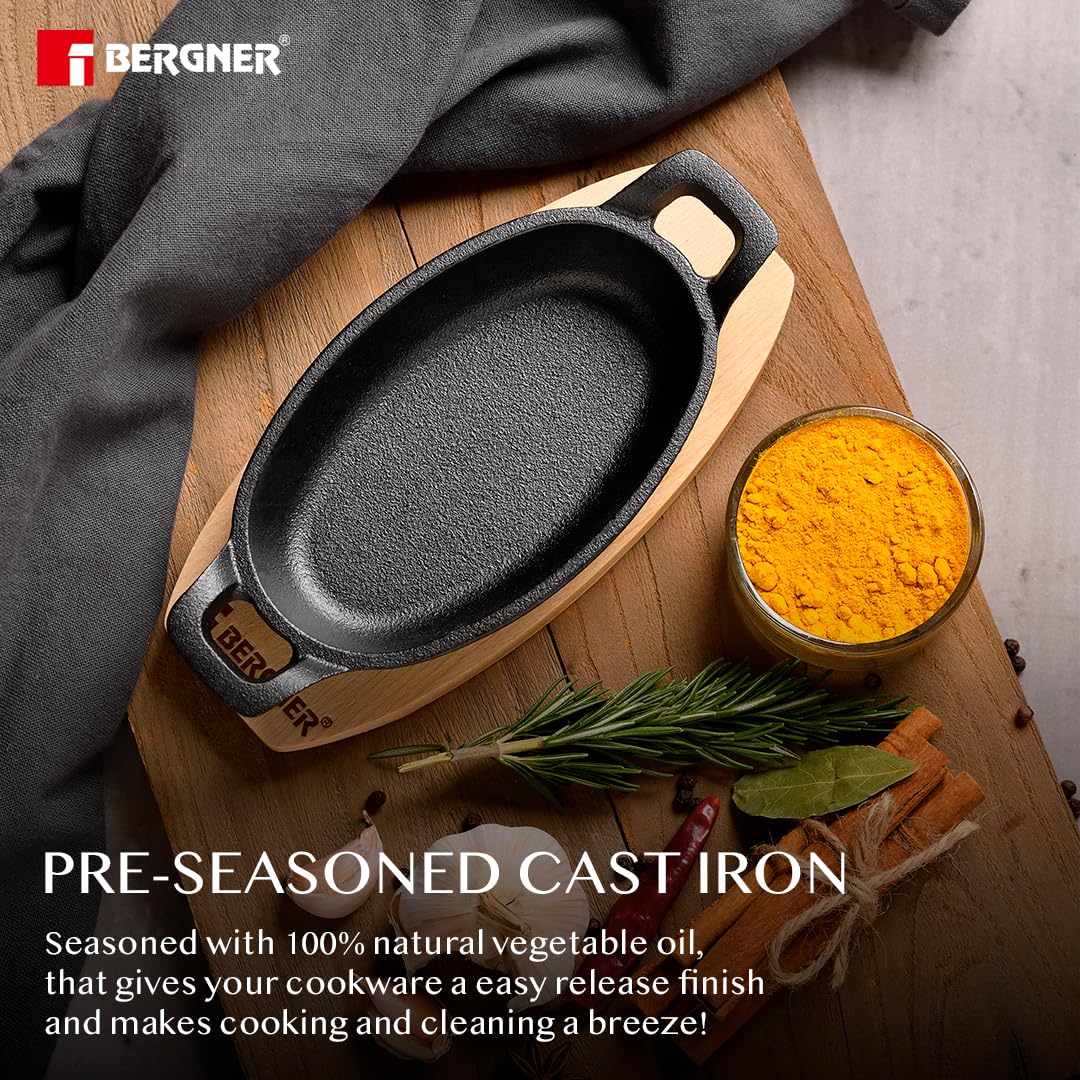 Bergner Mini Cast Iron Baking Pan | Oval |