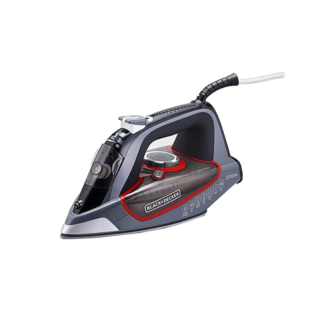 Black + Decker 2200W Steam Iron, Ceramic Sole Plate | Grey |