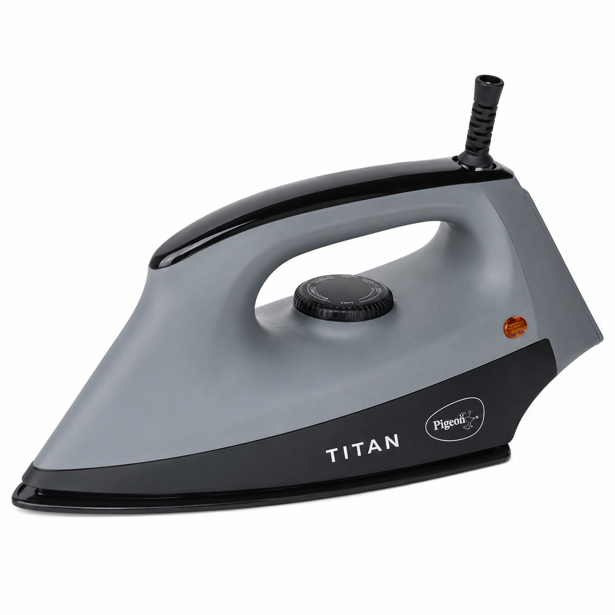 Pigeon Titan Heavy weight Iron | 1100 Watts | Grey | Non Stick | Adjustable Temperature Control |
