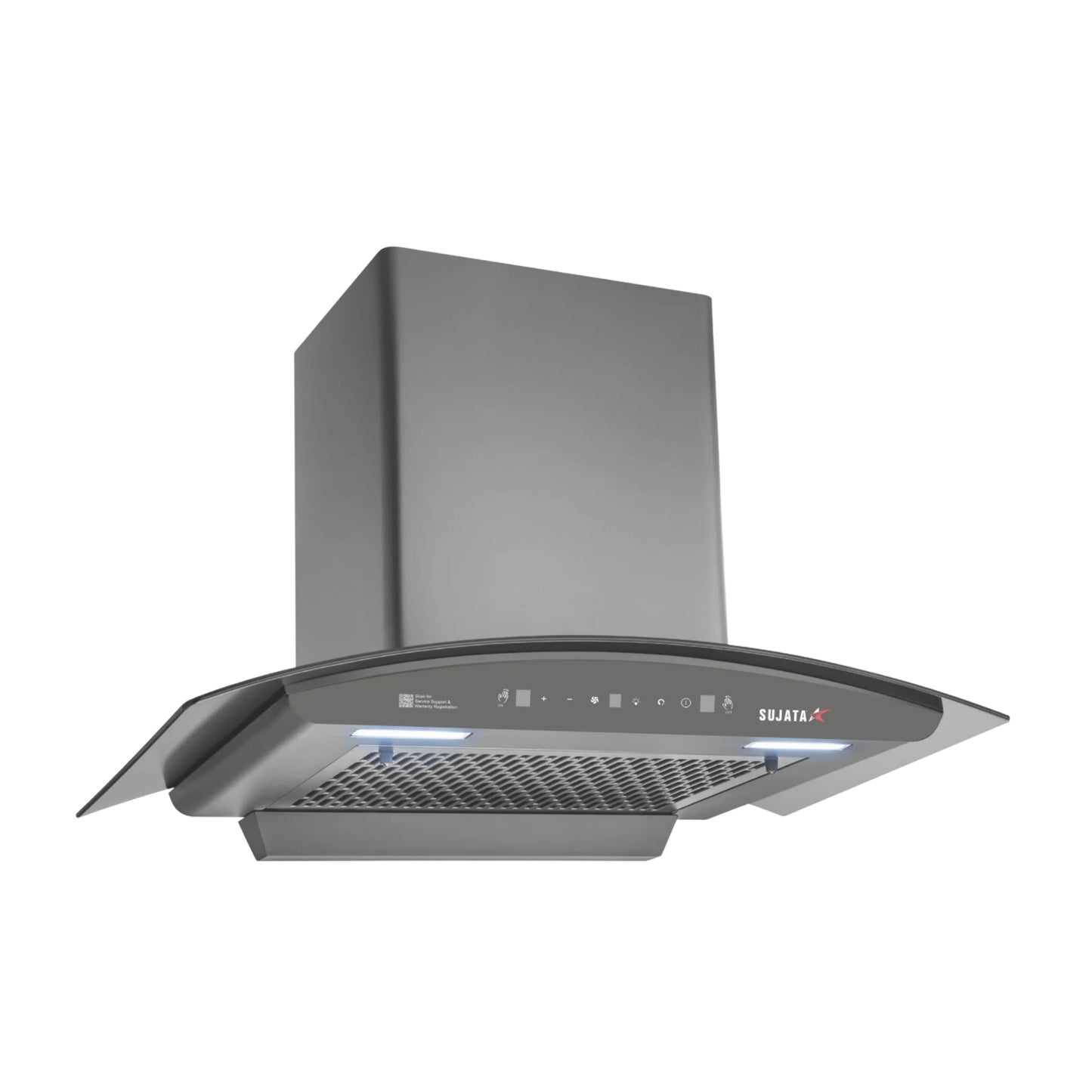 Sujata Azurite BLDC Kitchen Chimney | Energy Efficient Auto Clean Filterless Chimney with Powerful Suction |