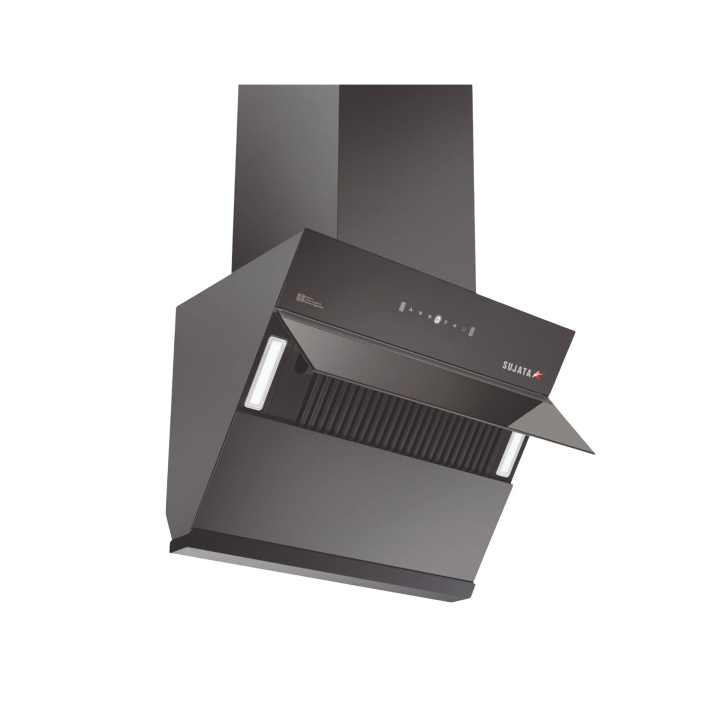 Sujata Topaz Kitchen Chimney | Smart Motion Sensor Chimney with Powerful Suction & Elegant Curved Glass Design