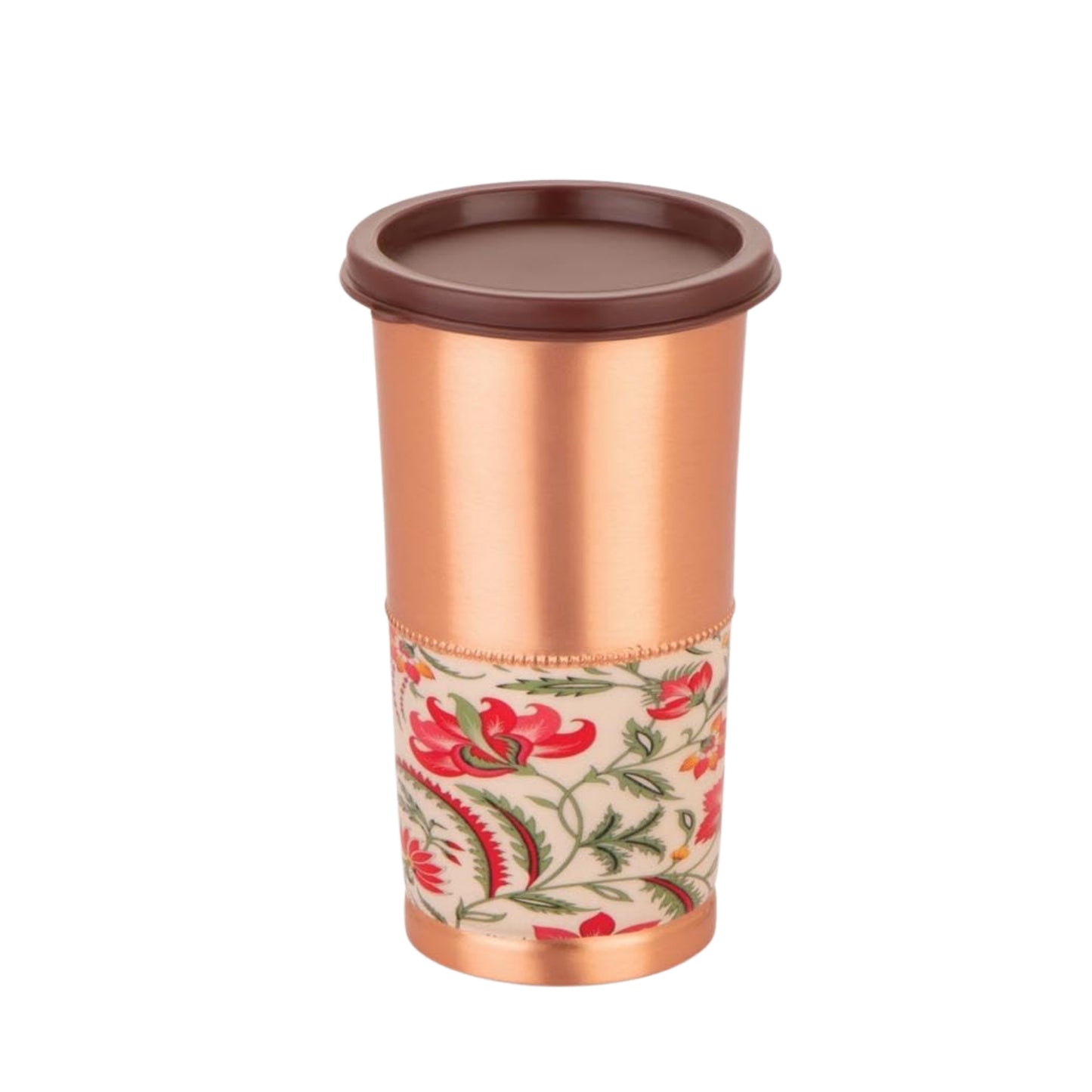 Attro Swara Copper Tumbler with Lid | 400 ml | Pure Copper | Durable & Stylish |