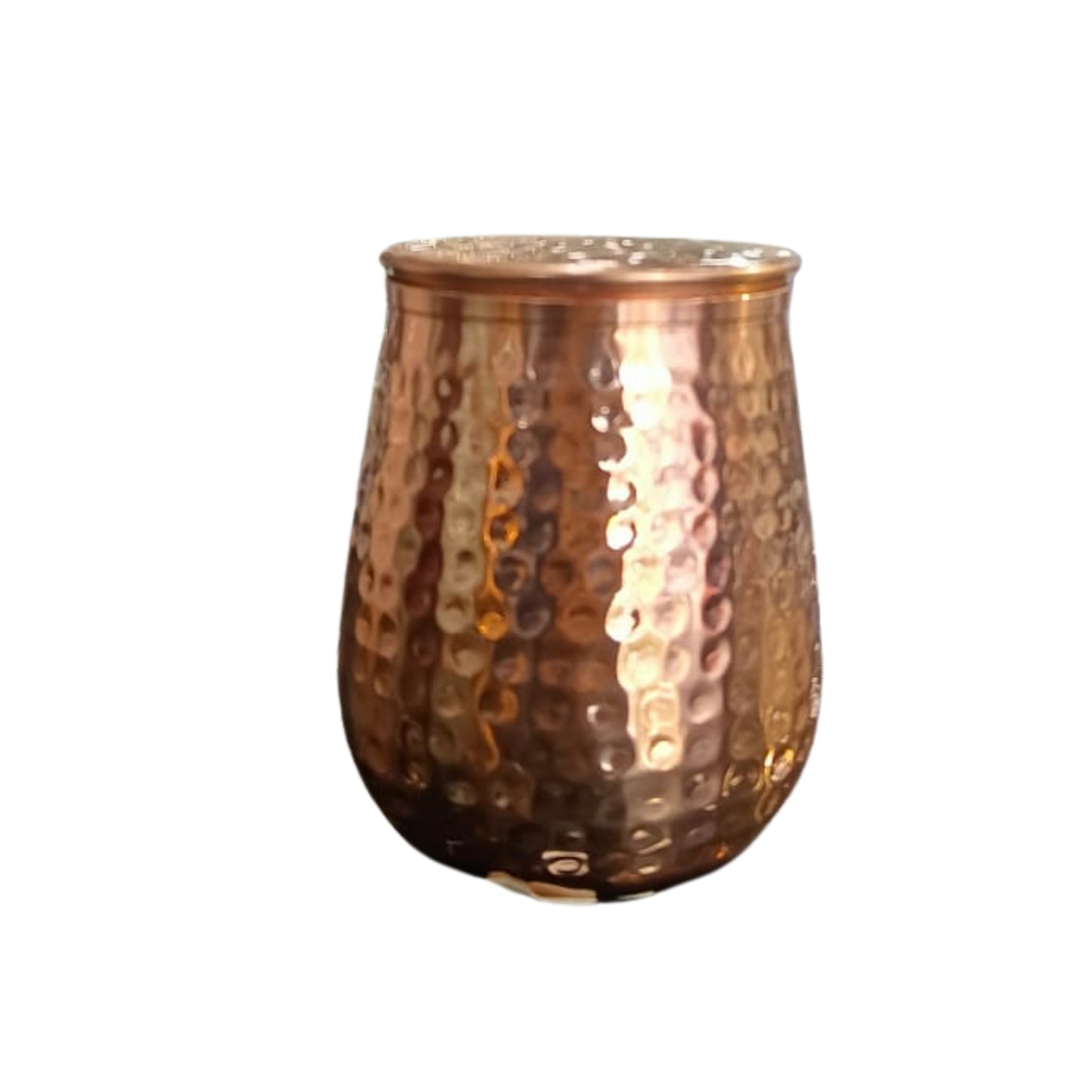 Buy Attro Hammered Copper Jal Glass with Lid | Strong & Durable |