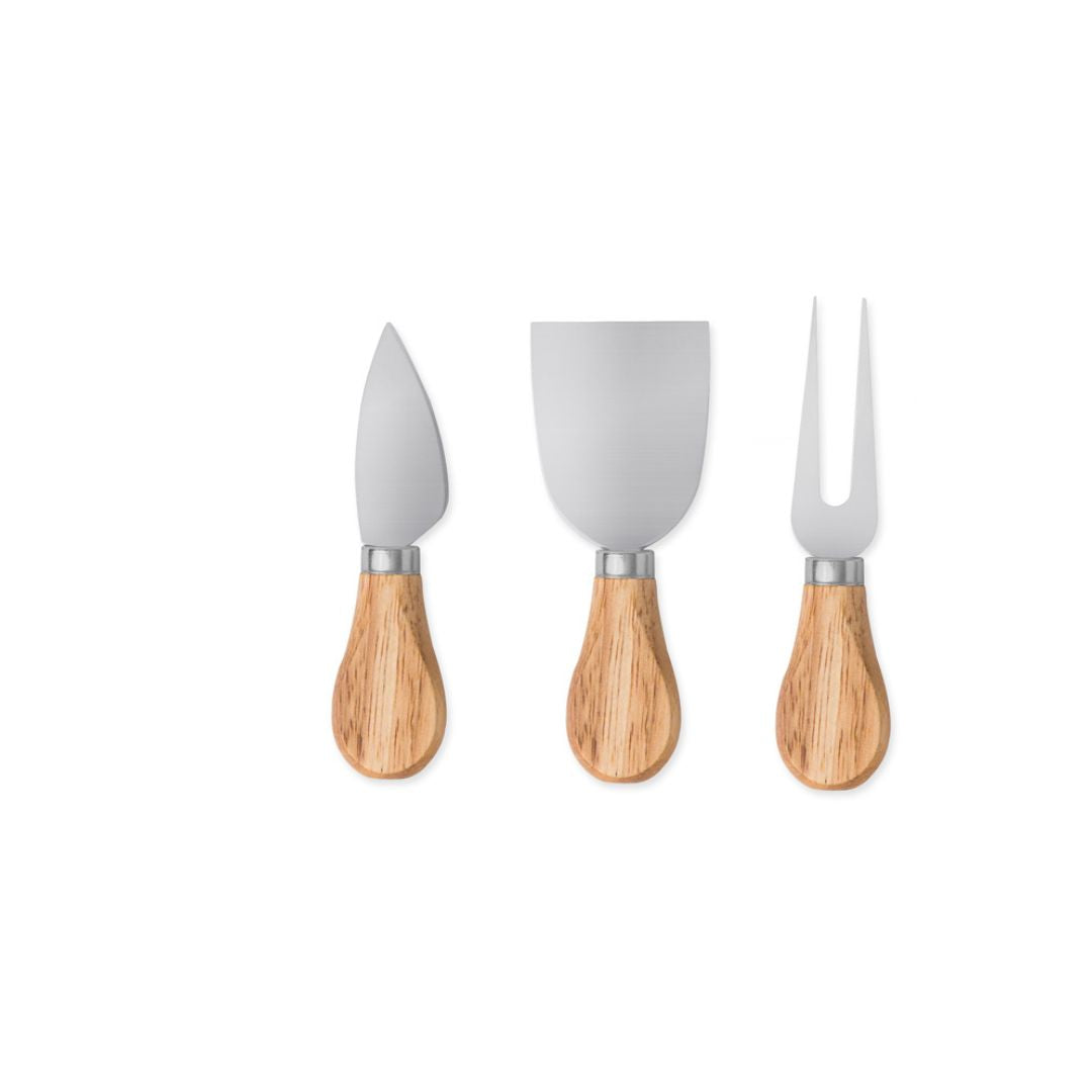 Cheese/Fruit Wooden Board with Knife Attachments