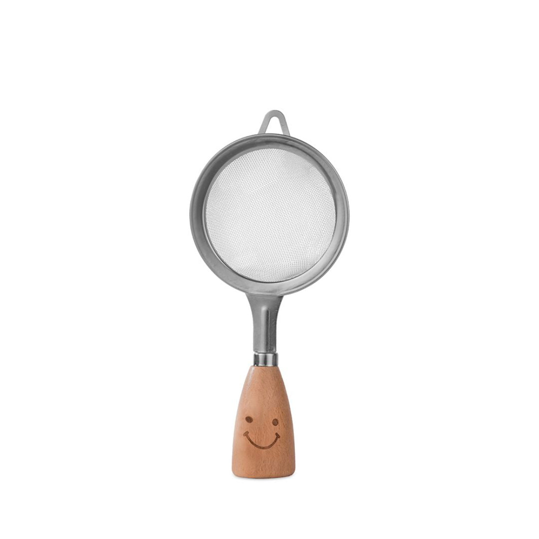 Buy Stainless Steel Smiley Tea Strainer | Wooden Handle |