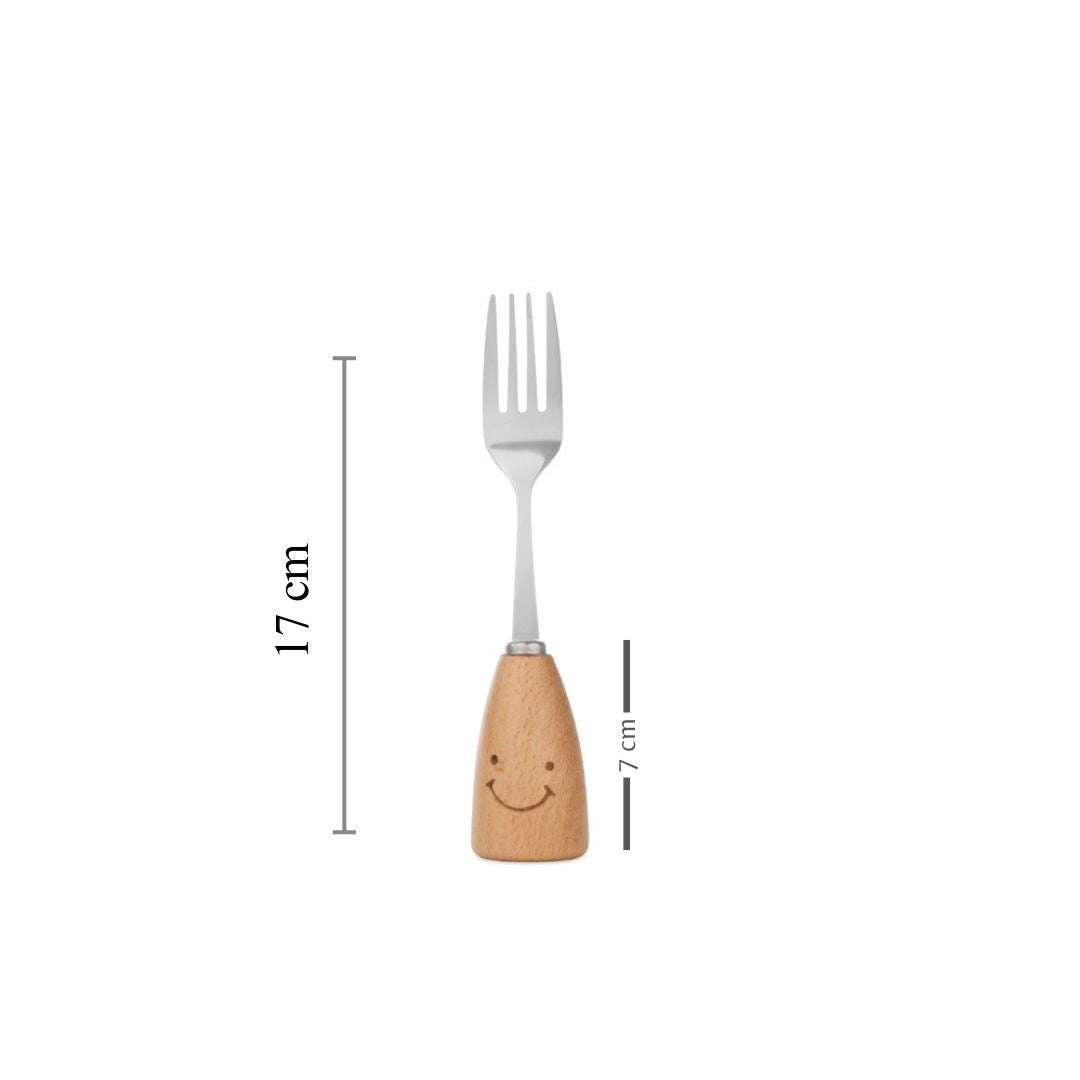 Smiley Fork | Wooden Handle |
