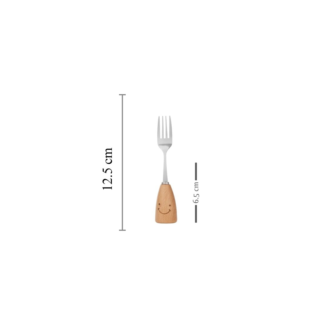 Smiley Fork | Wooden Handle |