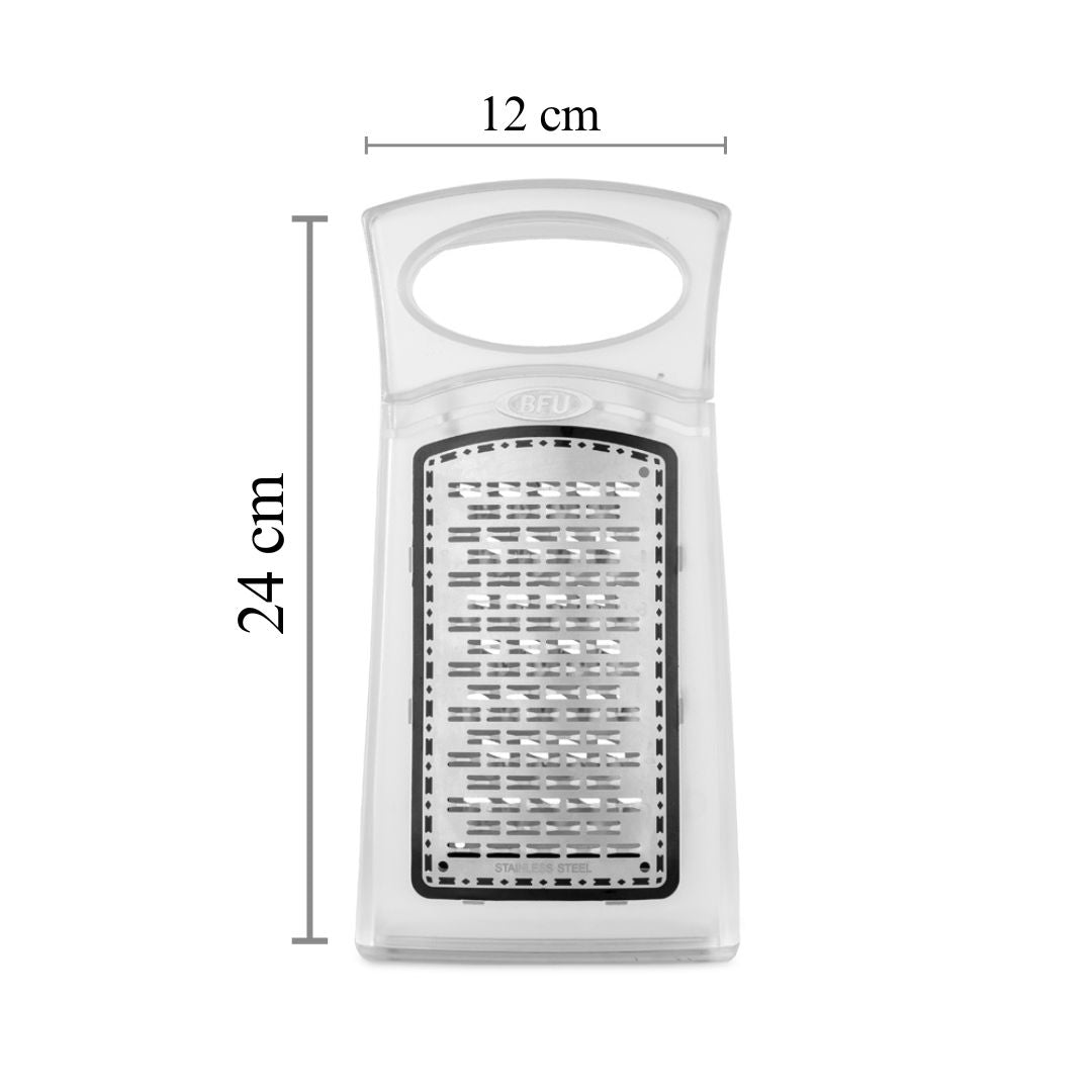 2 in 1 Grater with Storage | 2 Grating Surfaces | Transparent|