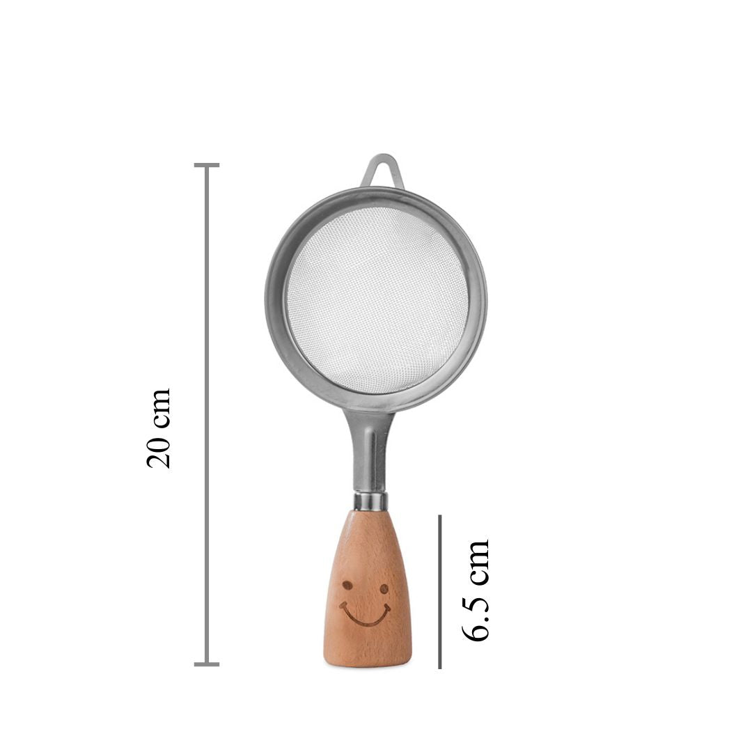 Buy Stainless Steel Smiley Tea Strainer | Wooden Handle |
