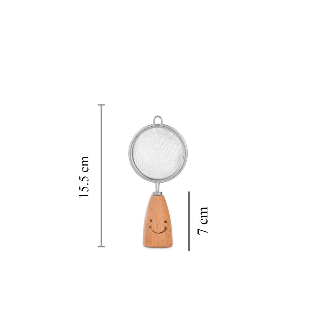 Stainless Steel Tea Strainer | Wooden Handle |