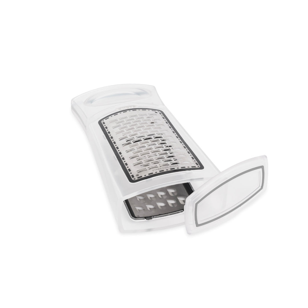 2 in 1 Grater with Storage | 2 Grating Surfaces | Transparent|
