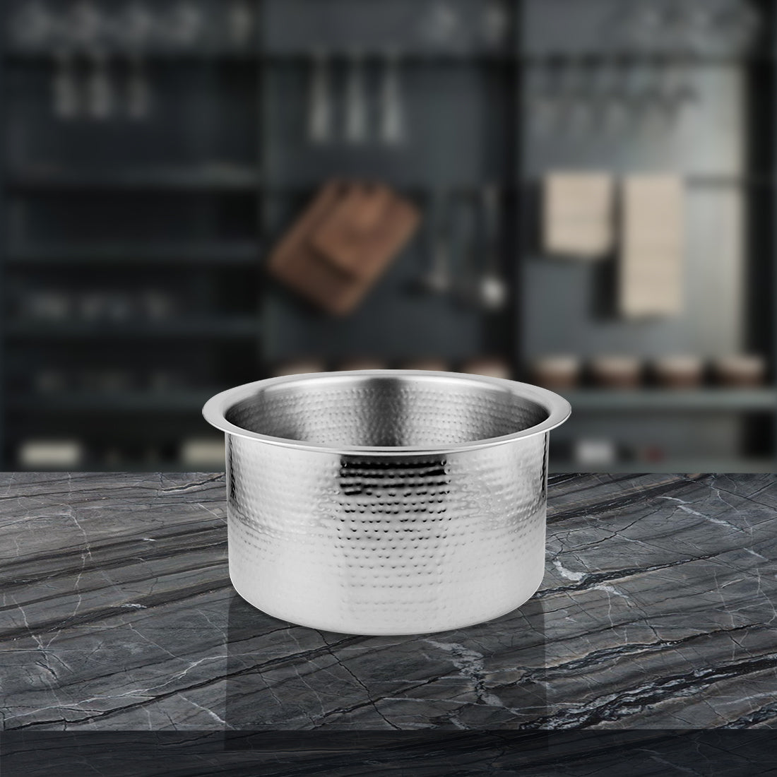 Shri & Sam Stainless Steel Heavy Weight Hammered Patila