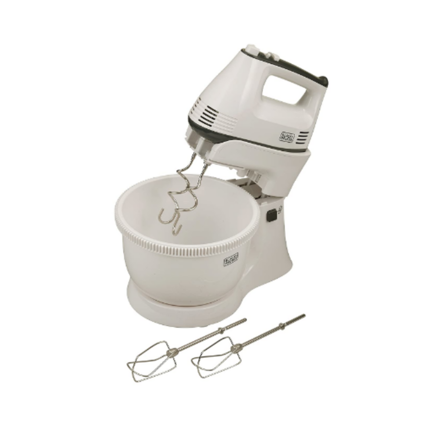 Black+Decker Hand Mixer 300 watt M700,White with Bowl | 5 Speed |