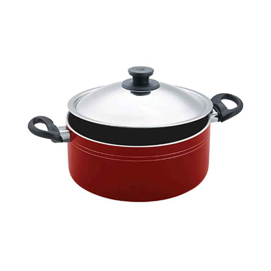 Pigeon Non-Stick Biriyani Pot with Lid | Red |