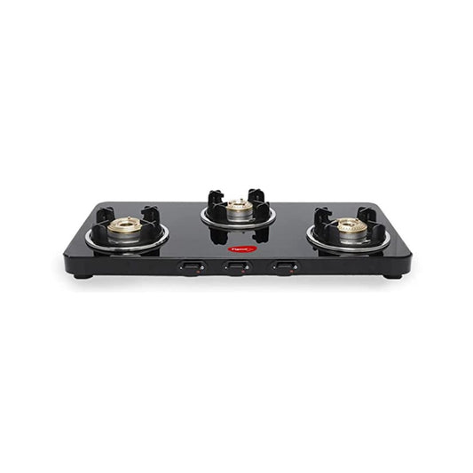 Pigeon Sleek Slim Gas Stove with Glass Top | Black |