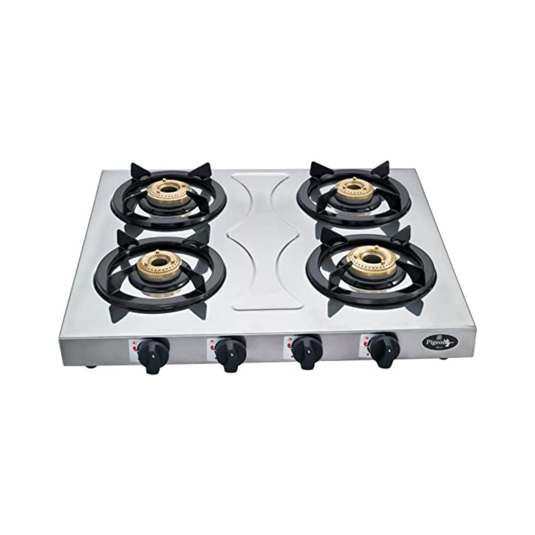 Pigeon Stainless Steel Hob LPG Stove, 4 Burner