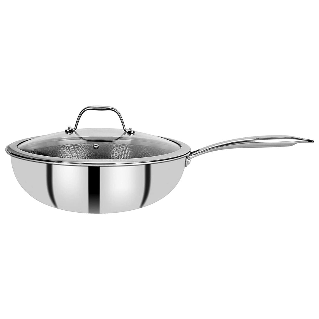 Bergner Hi-tech Stainless Steel Triply Wok/Kadai