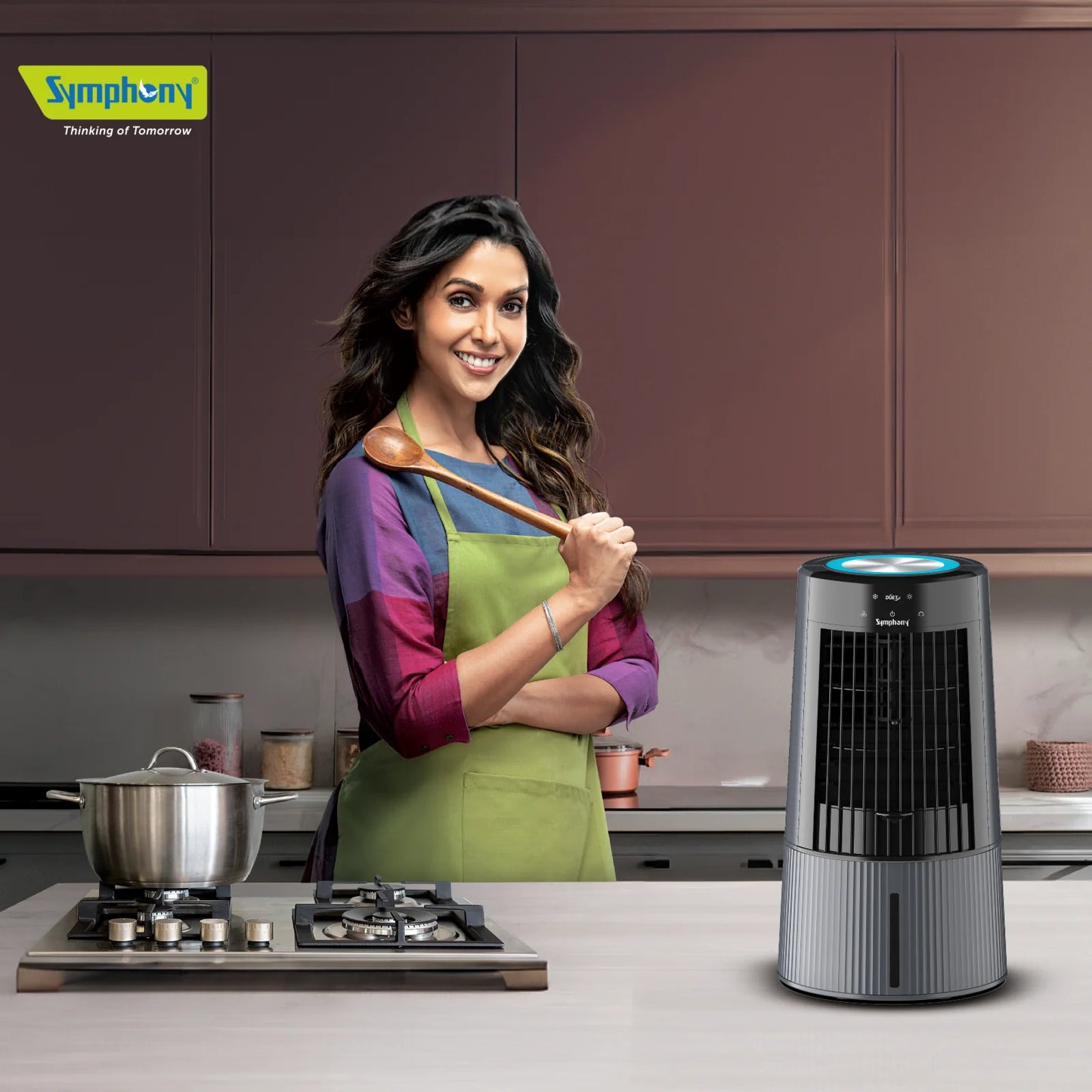 Symphony Duet- i Personal Tower Cooling Fan for Home & Office | Grey |
